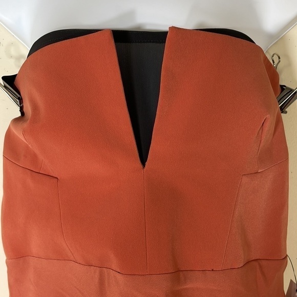 NWT. Topshop 8 Mesh Back Bardot Midi Dress. - Picture 4 of 12